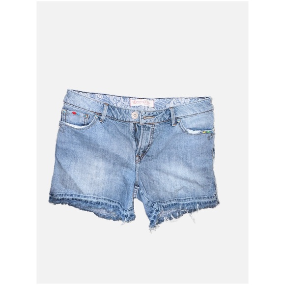 Boot Heel Trading Co- Light Blue Frayed Jean Shorts size 10 - Picture 1 of 15